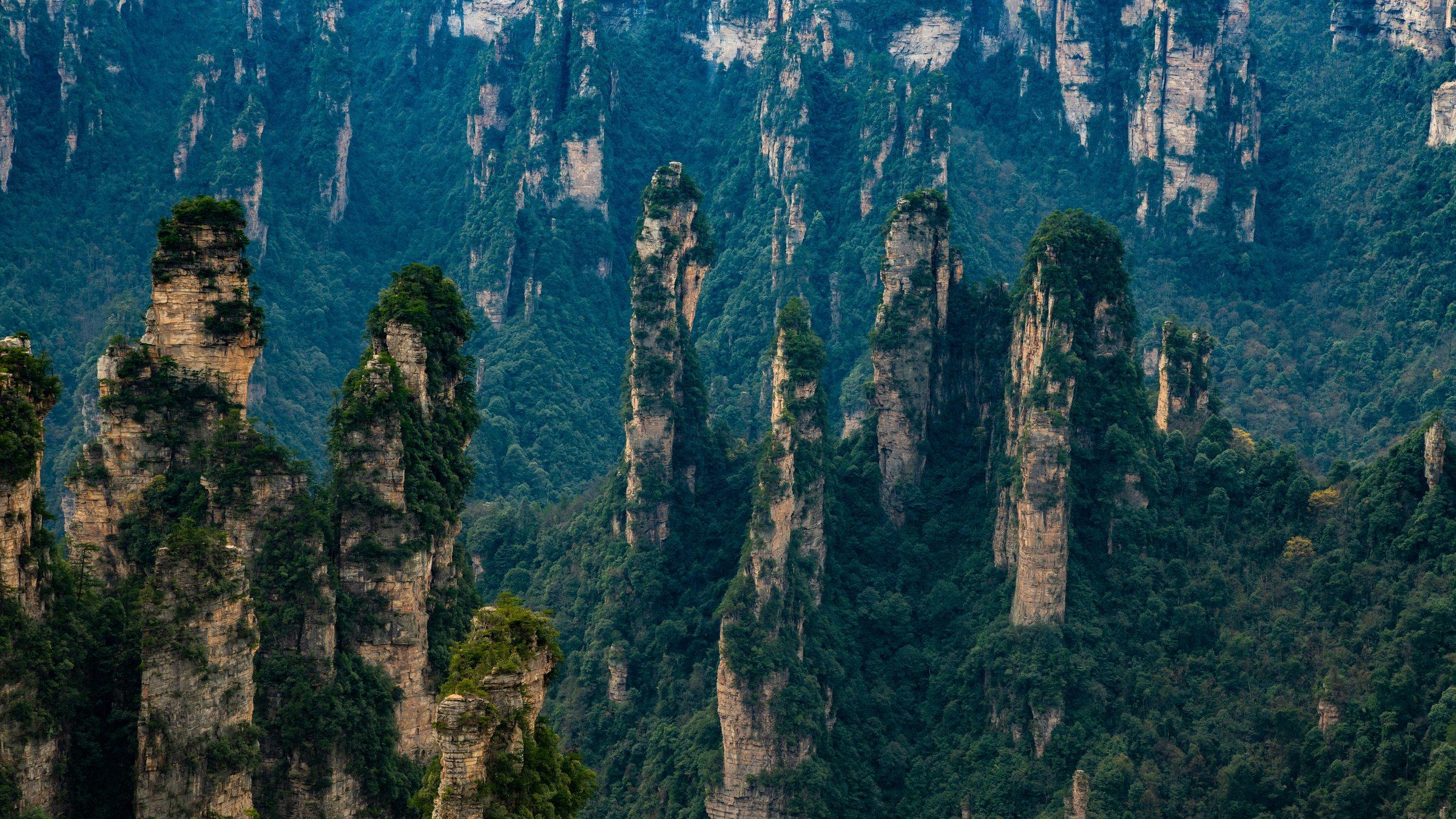 Sandstone pillars of Zhangjiajie, Hunan